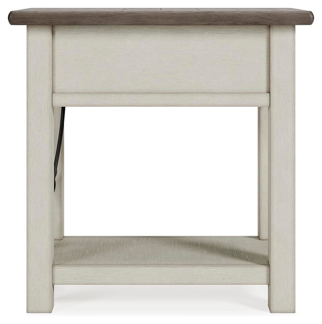 Bolanburg Chairside End Table in Two-tone, side view