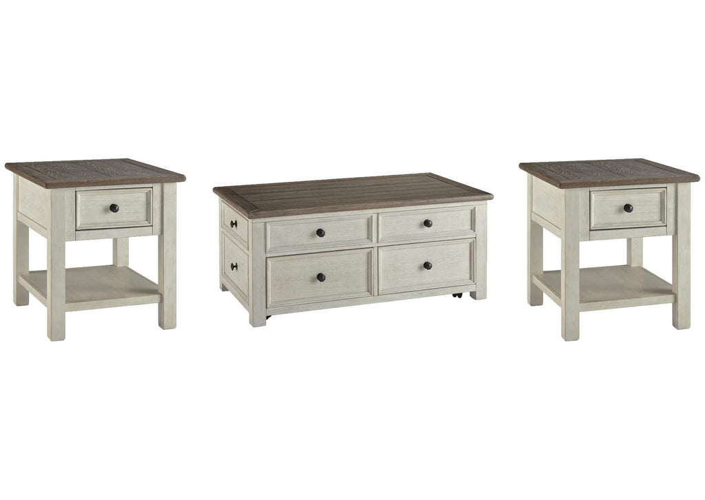 Bolanburg Coffee Table with 2 End Tables