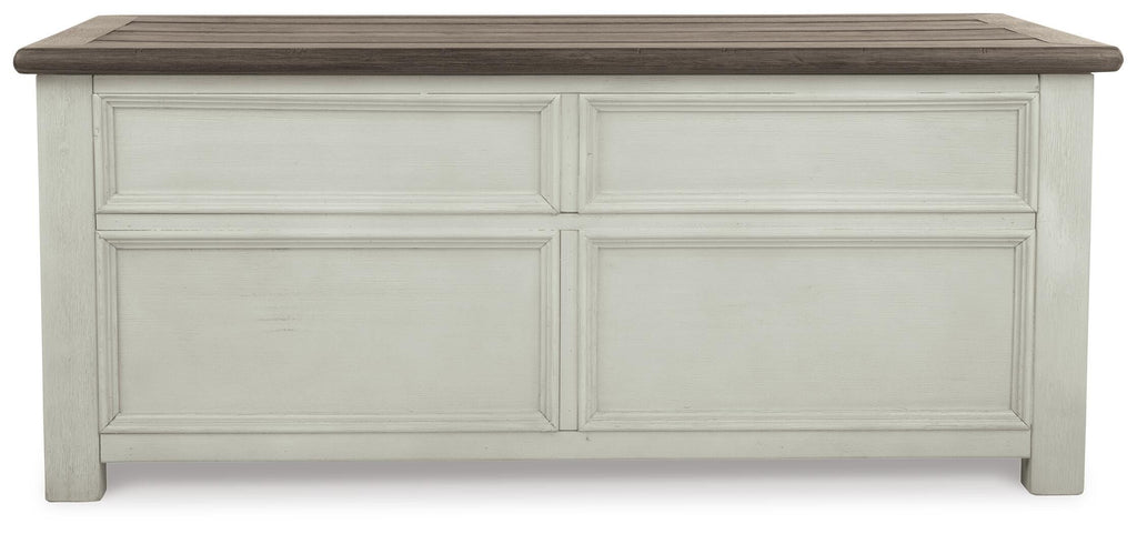 Bolanburg Coffee Table with Lift Top in Two-tone, back view