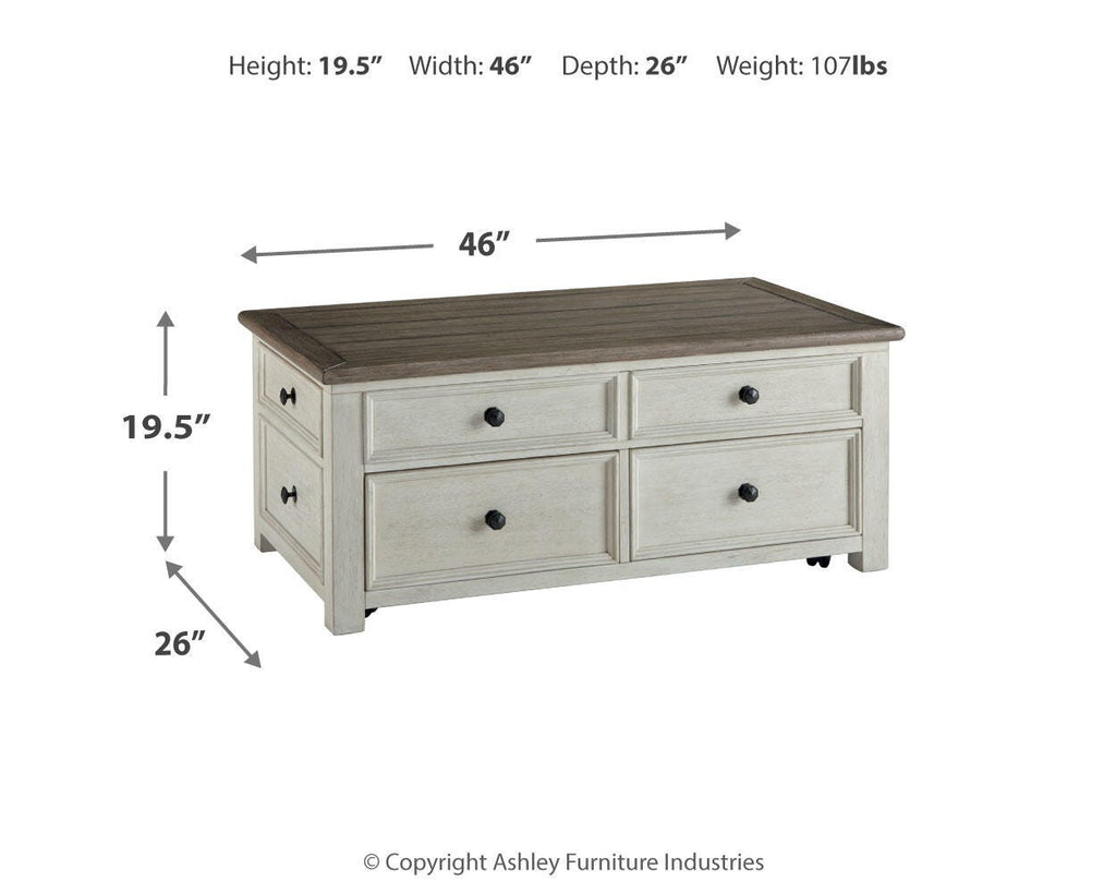 Bolanburg Coffee Table with Lift Top in Two-tone, alternate view 5