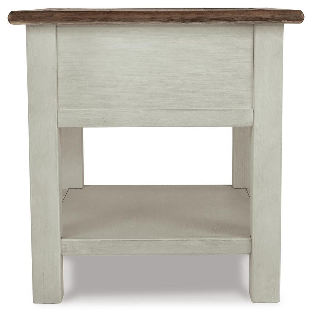 Bolanburg End Table in Two-tone, back view