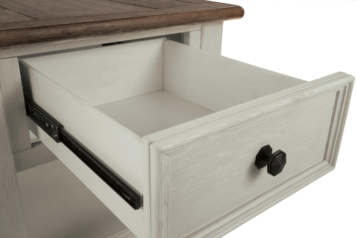 Bolanburg End Table in Two-tone, detail view