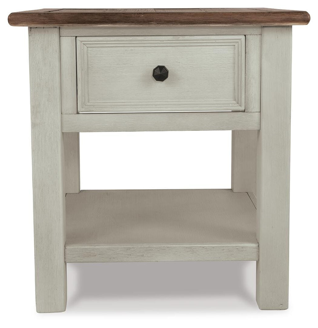 Bolanburg End Table in Two-tone, front view