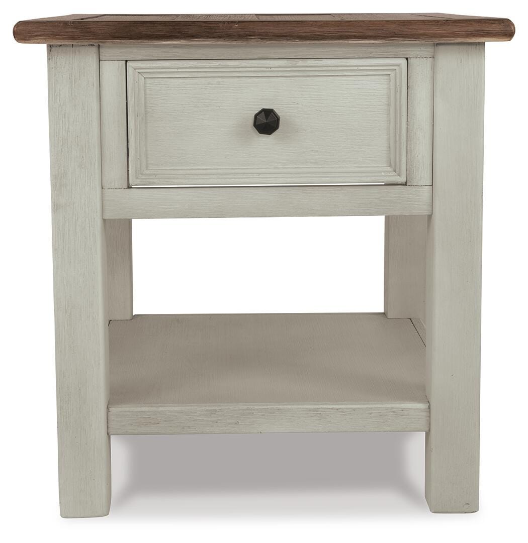 Bolanburg End Table in Two-tone, front view