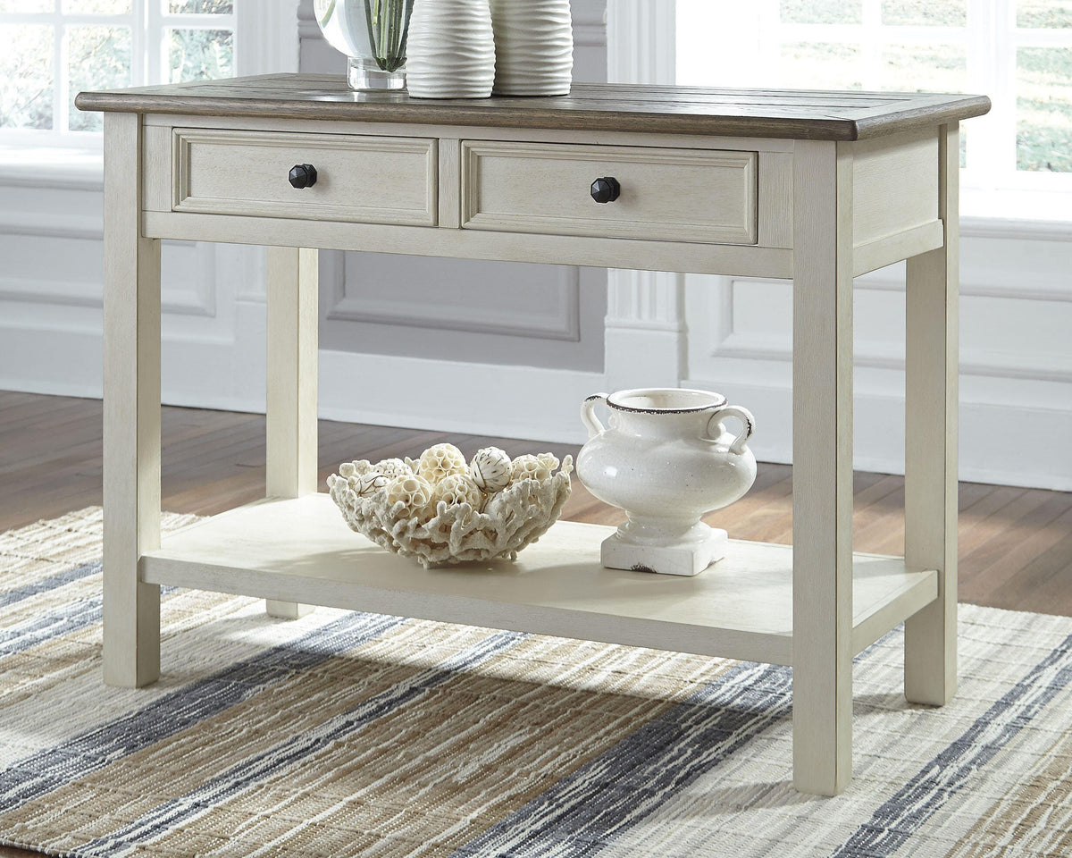 Bolanburg Sofa/Console Table in Two-tone, lifestyle view