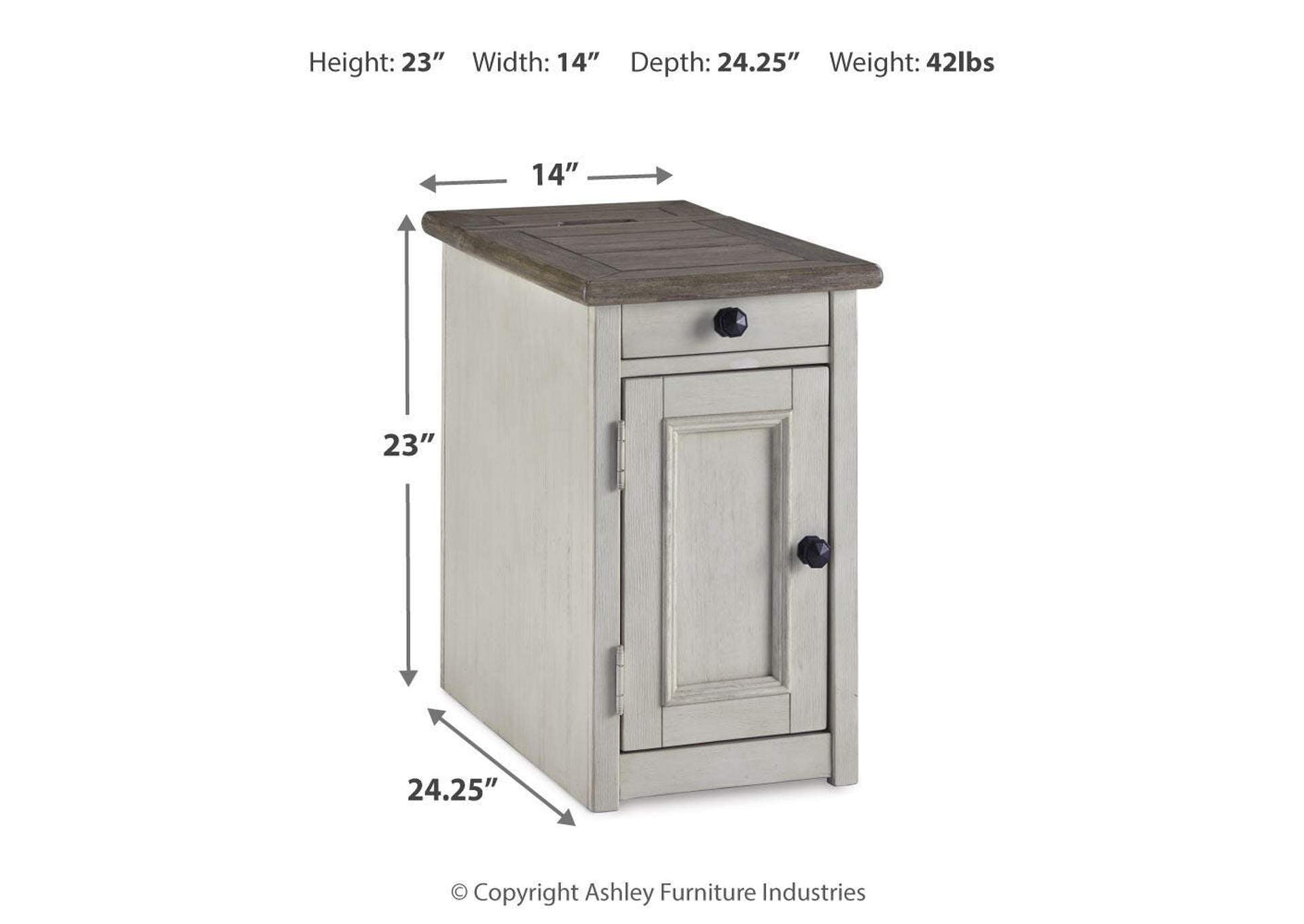 Bolanburg 2 End Tables dimensions
