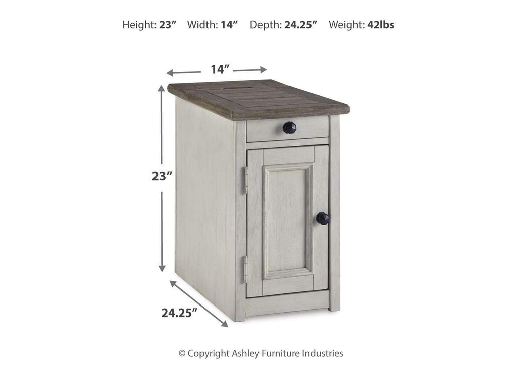 Bolanburg Coffee Table with 2 End Tables dimensions