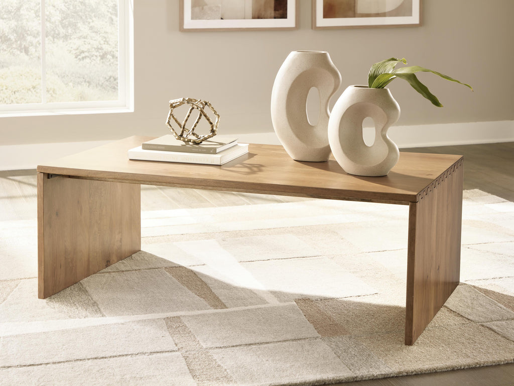 Ella Grove Coffee Table in Rich Brown, lifestyle view