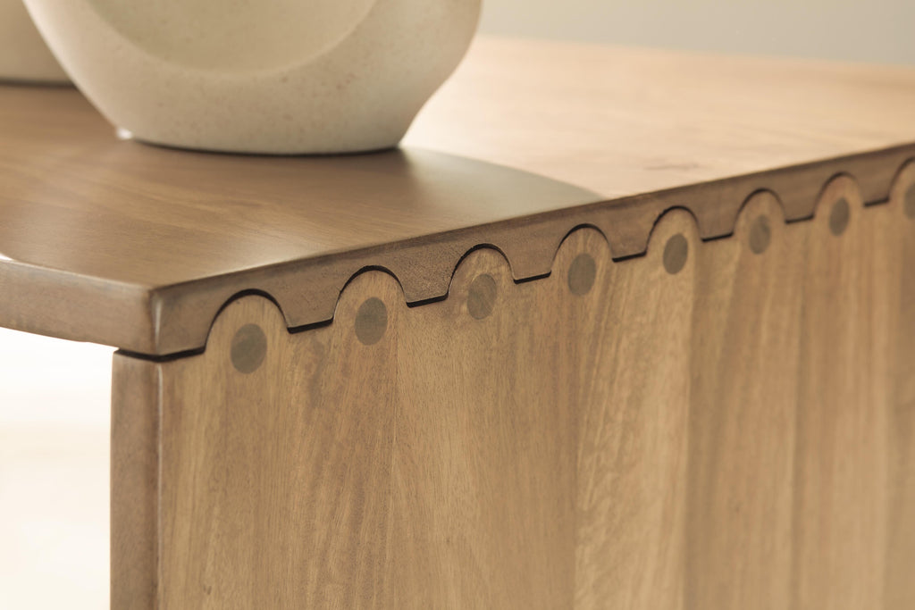 Ella Grove Coffee Table in Rich Brown, detail view