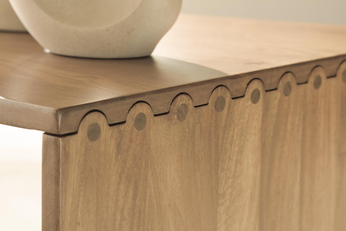 Ella Grove Coffee Table in Rich Brown, detail view