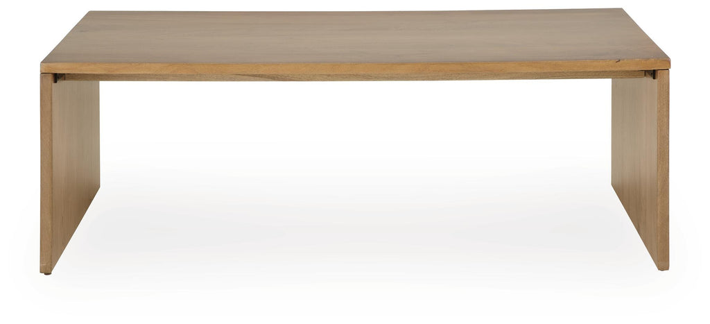 Ella Grove Coffee Table in Rich Brown, front view
