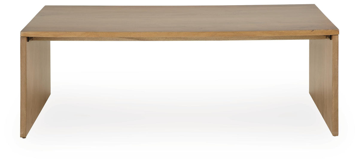 Ella Grove Coffee Table in Rich Brown, front view