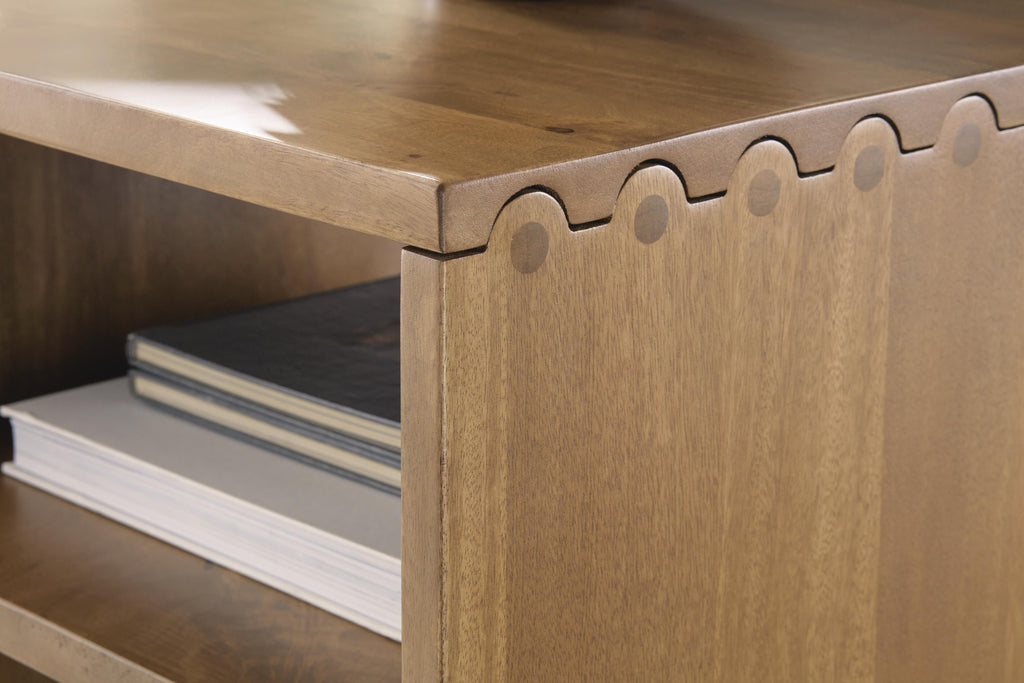 Ella Grove End Table in Rich Brown, detail view