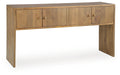 Ella Grove Console in Rich Brown, closed view