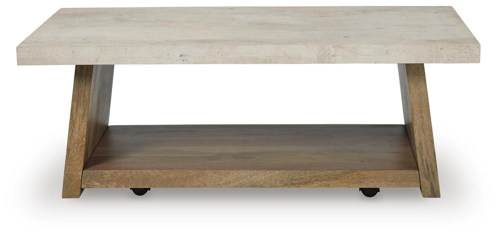 Brendalhouse Coffee Table in Light Brown, front view