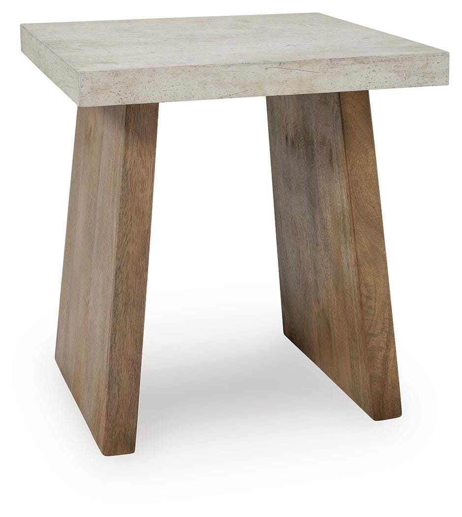 Brendalhouse End Table in Light Brown, angle view