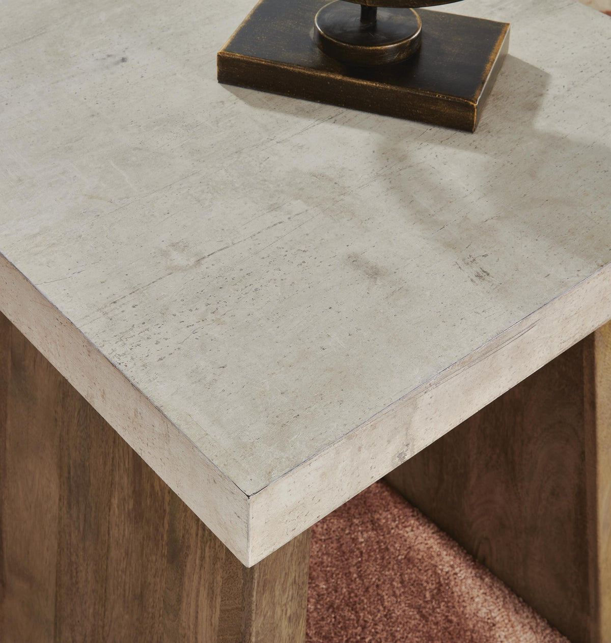 Brendalhouse End Table in Light Brown, top view