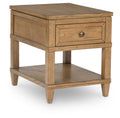 Sharlance End Table in Light Brown, closed view