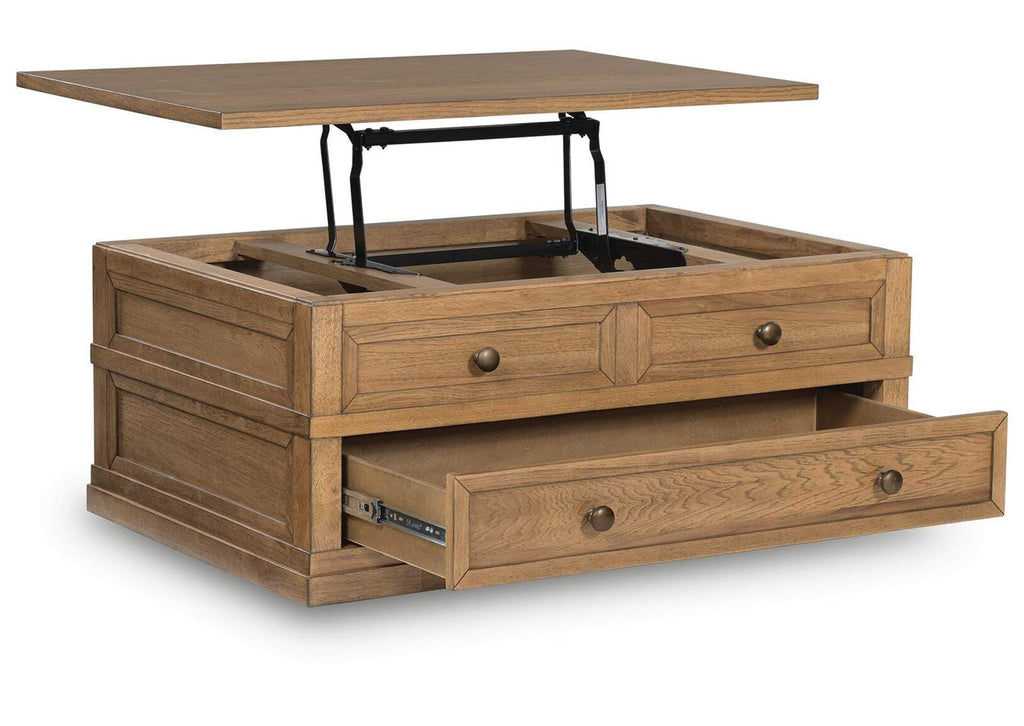 Sharlance Coffee Table with 1 End Table angled view