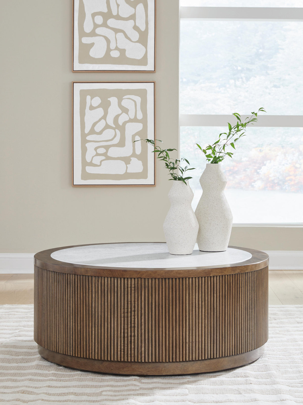 Hadonna Coffee Table in Brown, lifestyle view