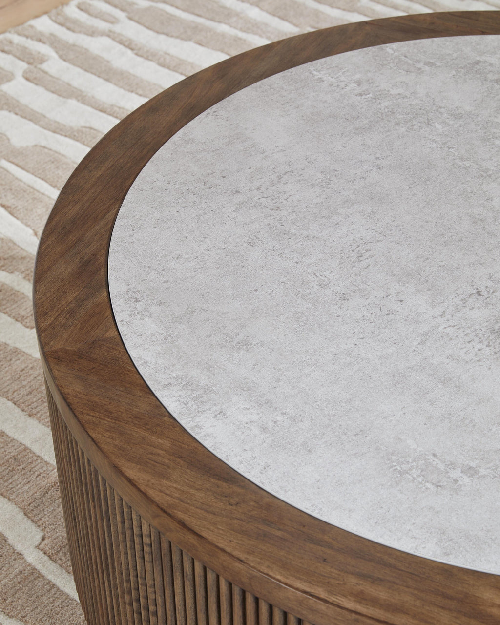 Hadonna Coffee Table in Brown, detail view