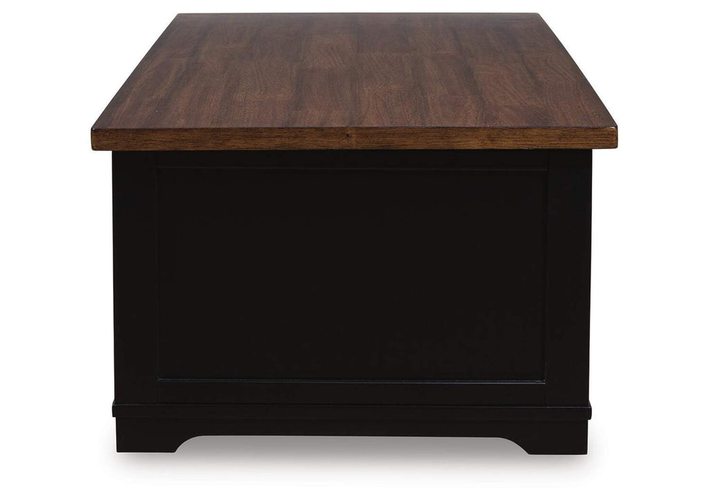 Wildenauer Lift-Top Coffee Table side view