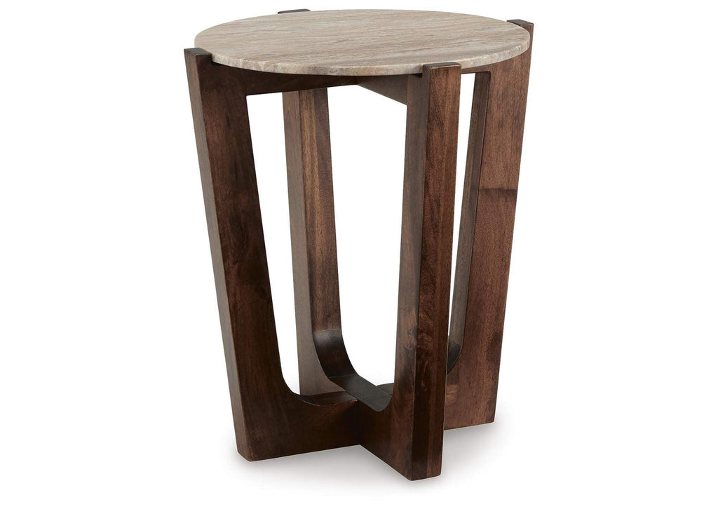 Tanidore Coffee Table with 2 End Tables angled view