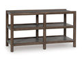 Kallenny Sofa Table in Brown/Gray, angle view