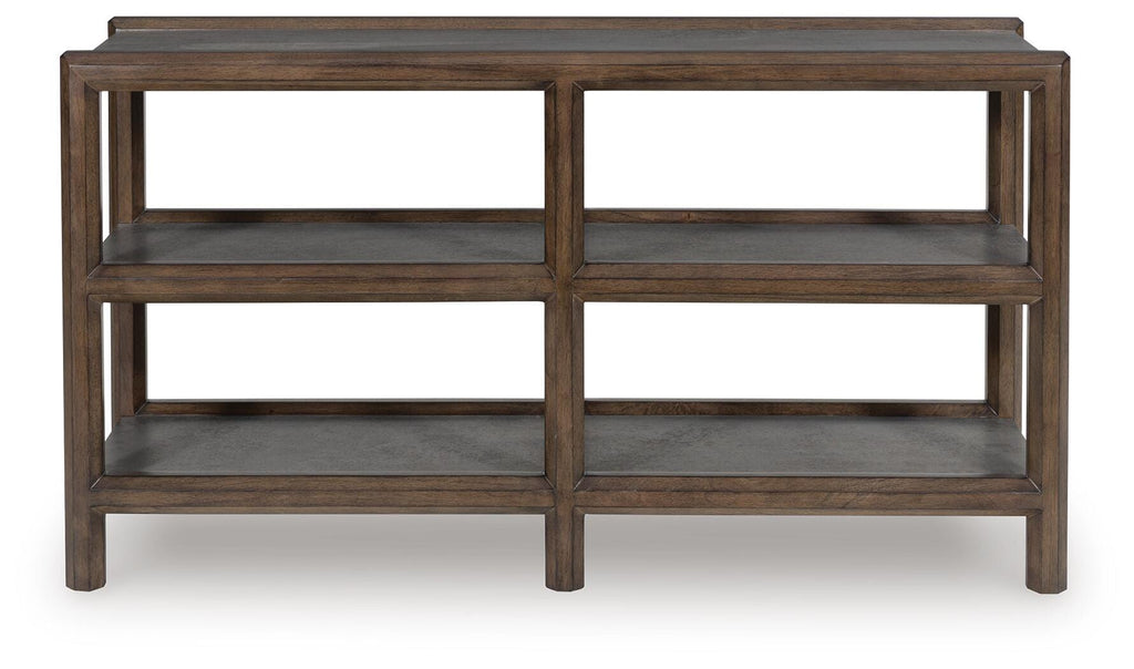 Kallenny Sofa Table in Brown/Gray, front view