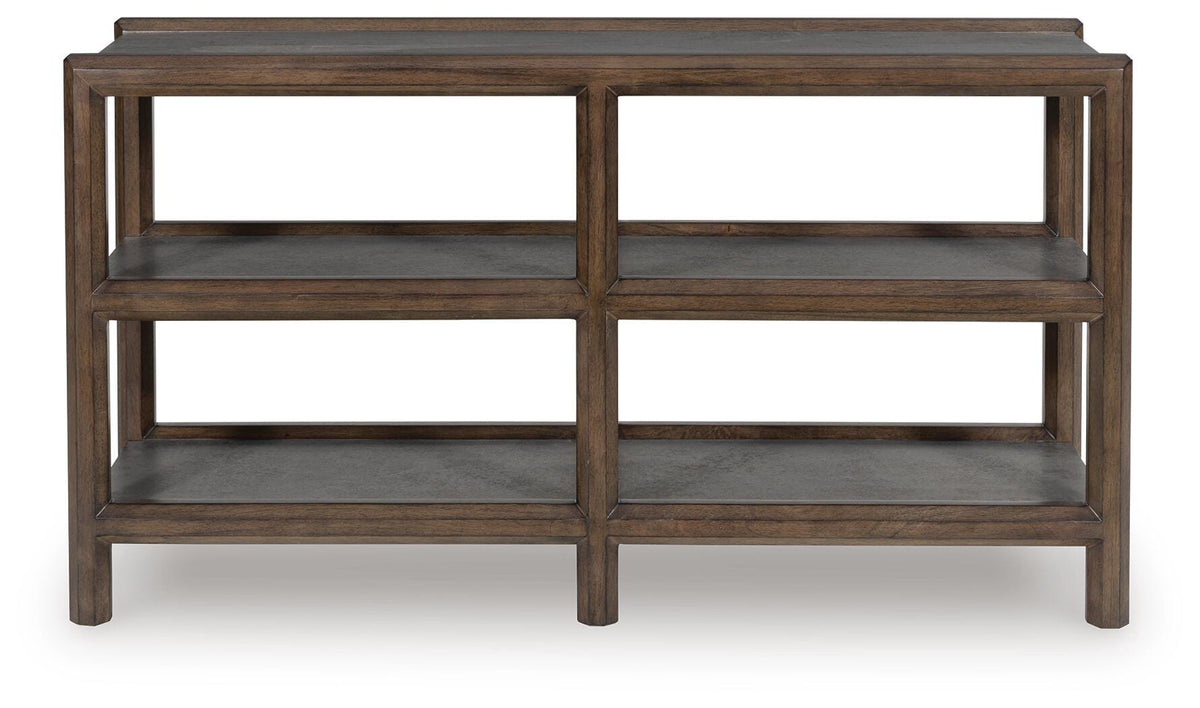 Kallenny Sofa Table in Brown/Gray, front view