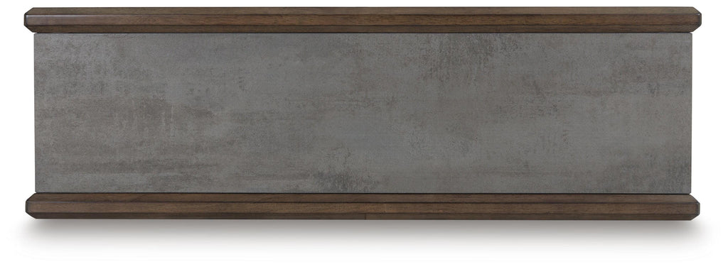 Kallenny Sofa Table in Brown/Gray, top view