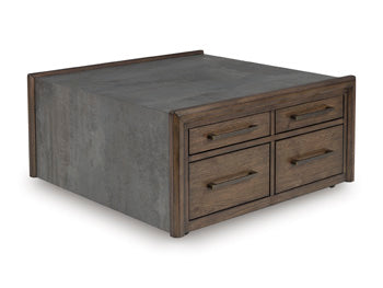 Kallenny Coffee Table in Brown/Gray, closed view
