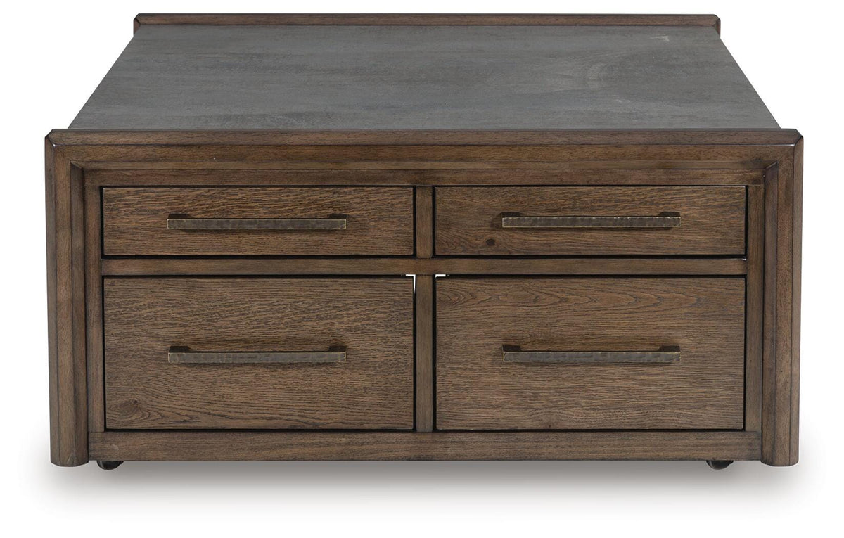 Kallenny Coffee Table in Brown/Gray, front view