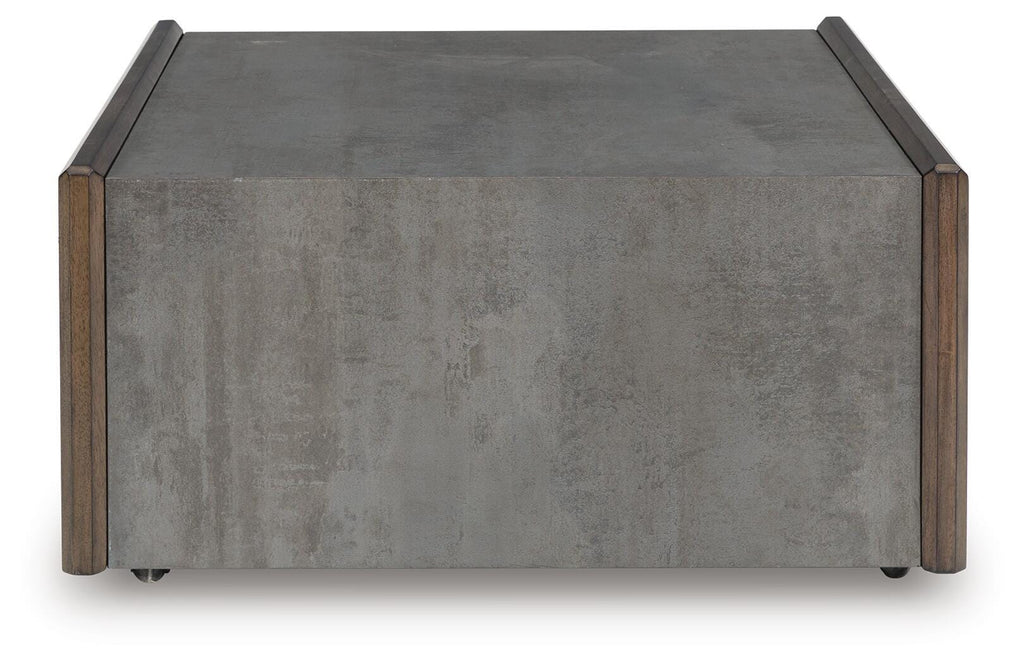 Kallenny Coffee Table in Brown/Gray, side view