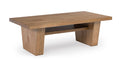 Kristiland Coffee Table in Light Brown, angle view