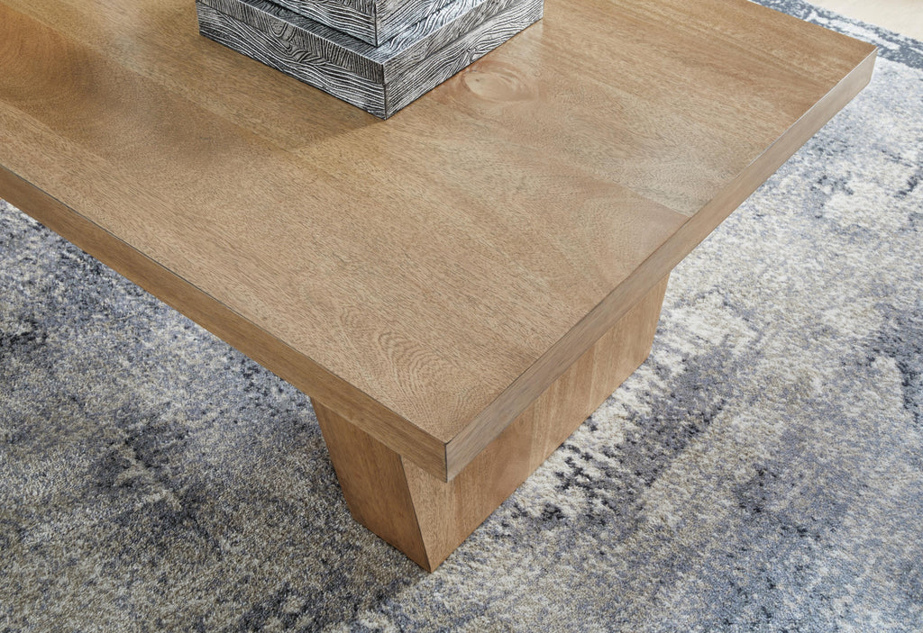 Kristiland Coffee Table in Light Brown, detail view