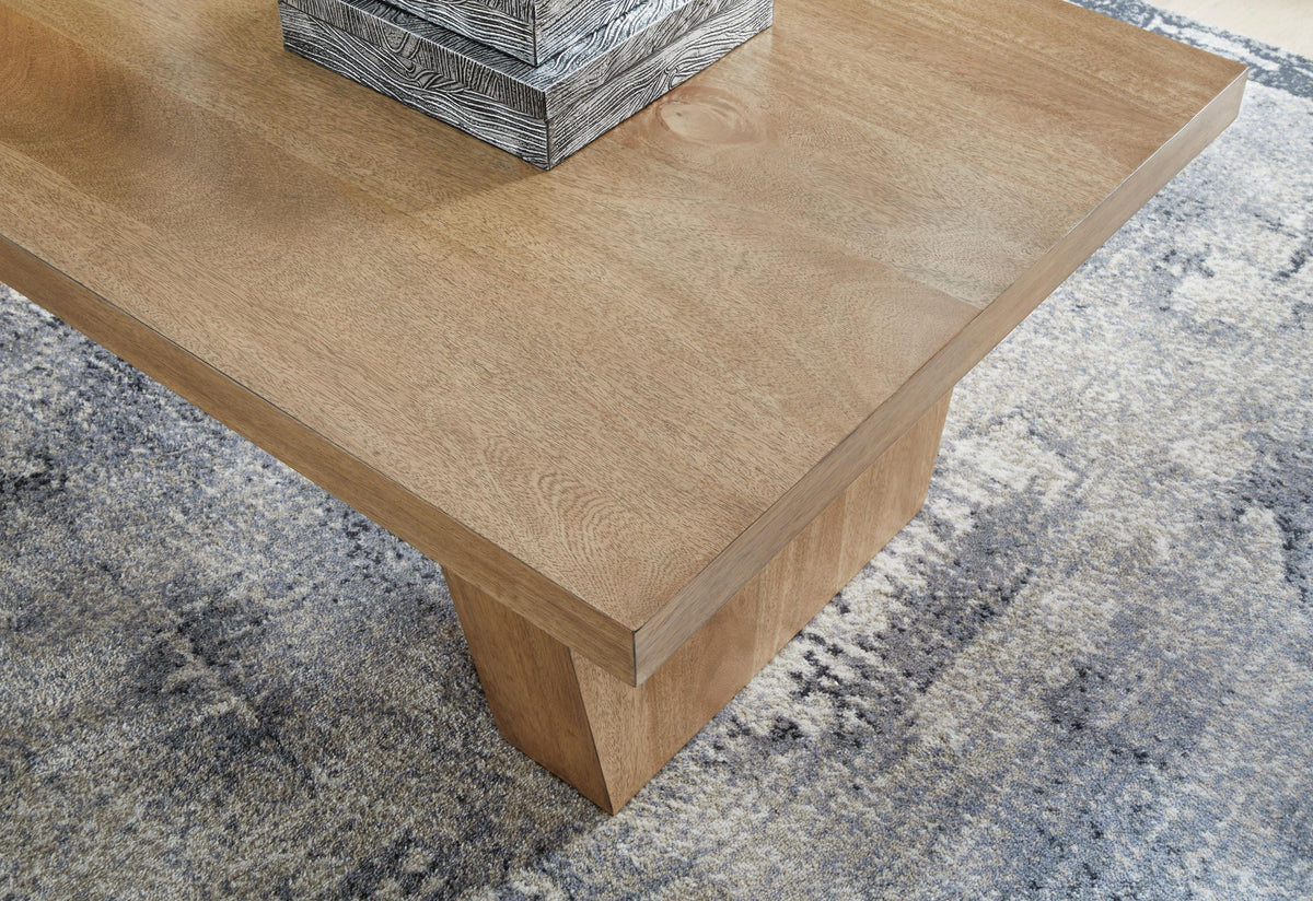 Kristiland Coffee Table in Light Brown, detail view