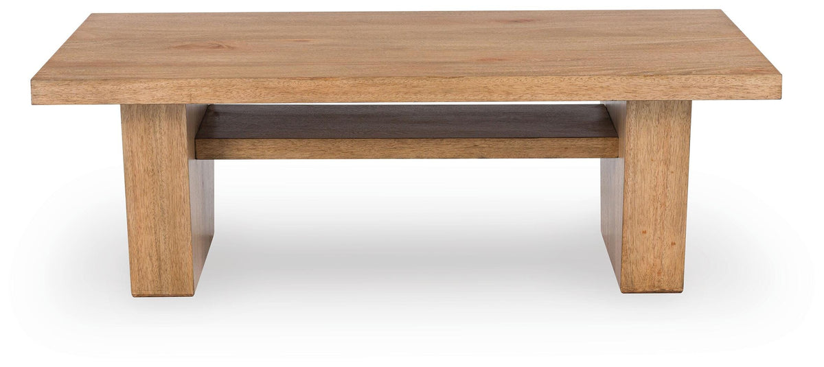 Kristiland Coffee Table in Light Brown, front view