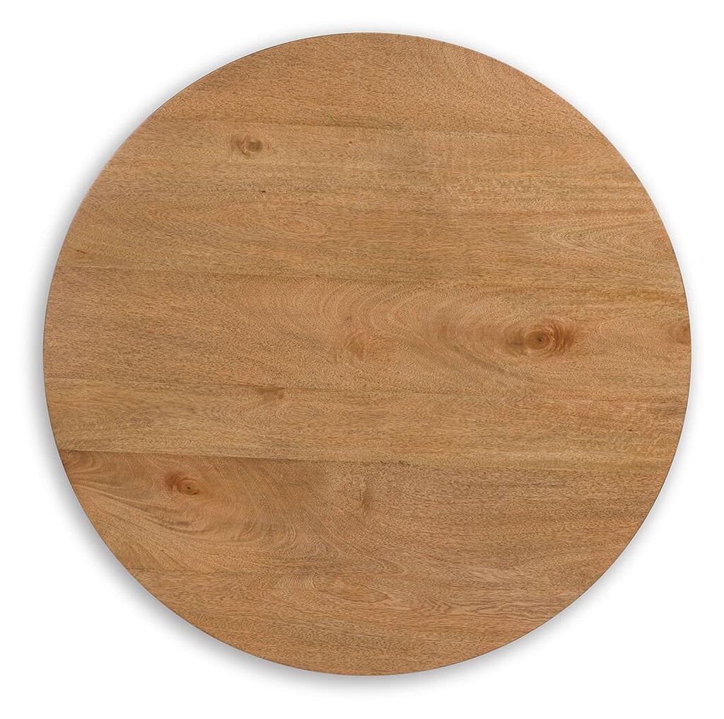 Kristiland End Table in Light Brown, top view