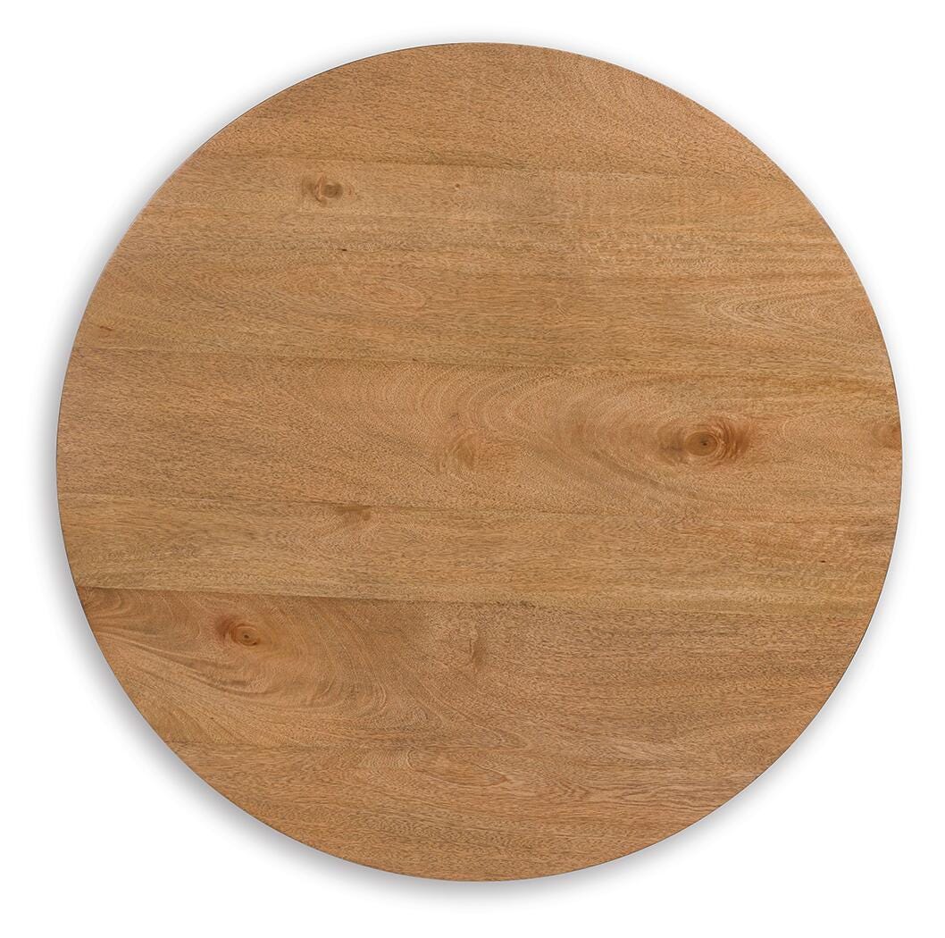 Kristiland End Table in Light Brown, top view