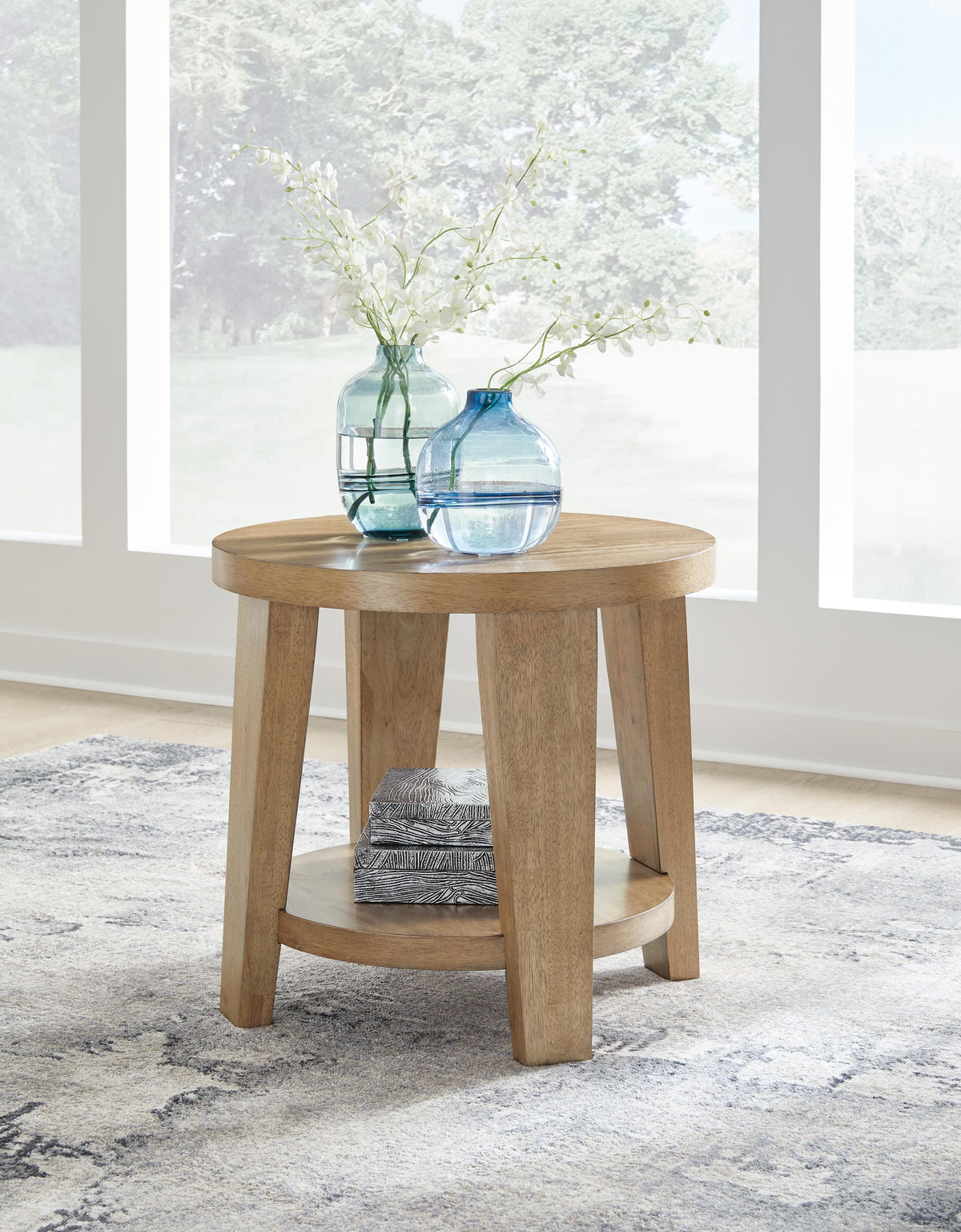 Kristiland End Table in Light Brown, alternate view 3