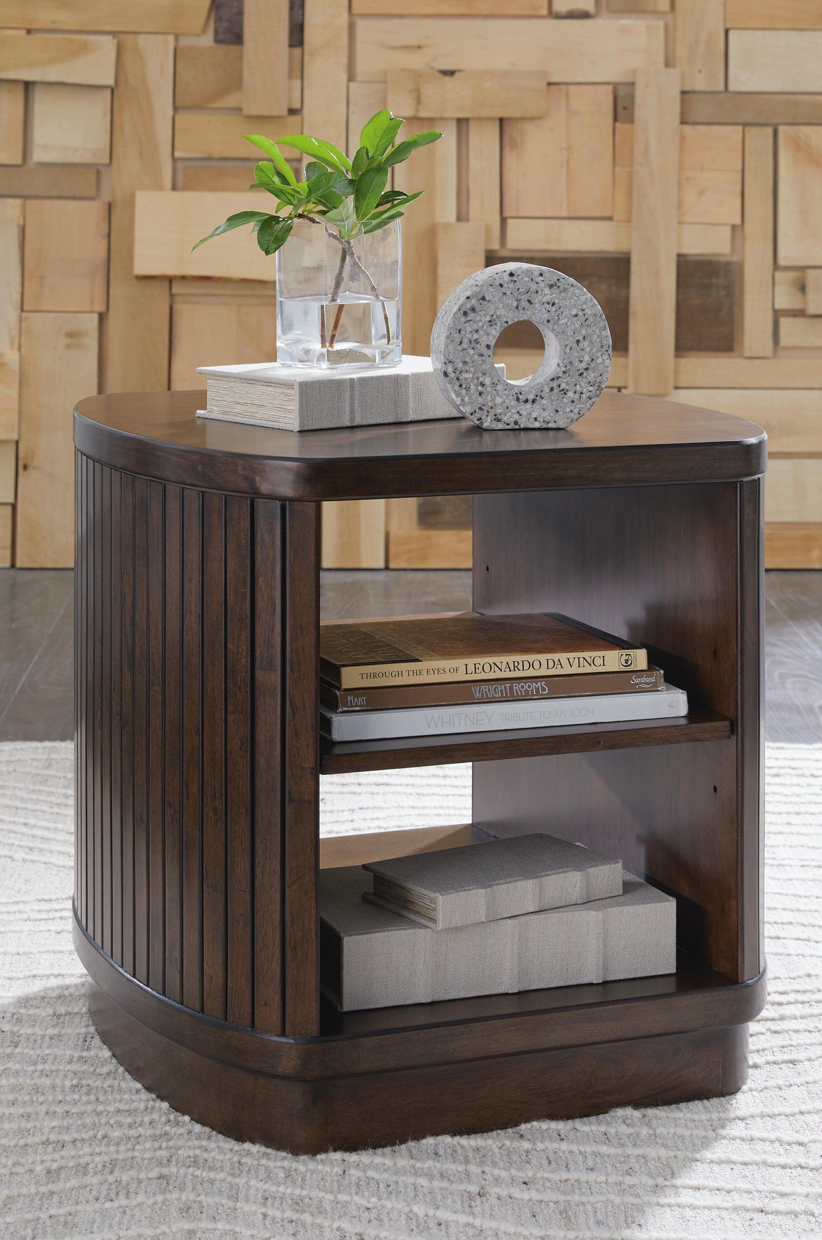 Korestone End Table in Dark Brown, alternate view 3