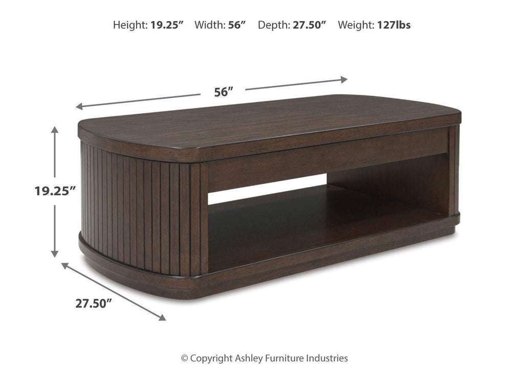 Korestone Coffee Table with 2 End Tables dimensions