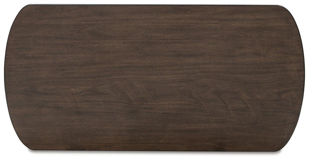 Korestone Lift-Top Coffee Table in Dark Brown, top view