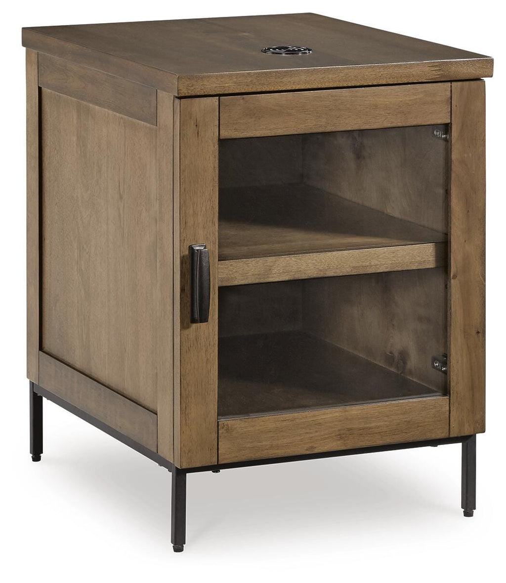 Torlanta Chairside End Table in Brown, closed view