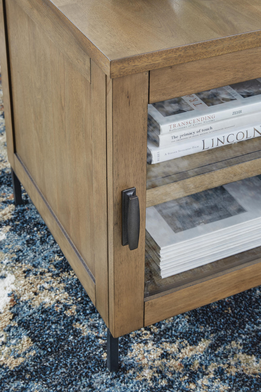 Torlanta Chairside End Table in Brown, detail view
