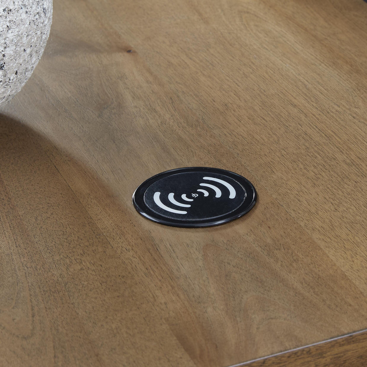 Torlanta Chairside End Table in Brown, detail view