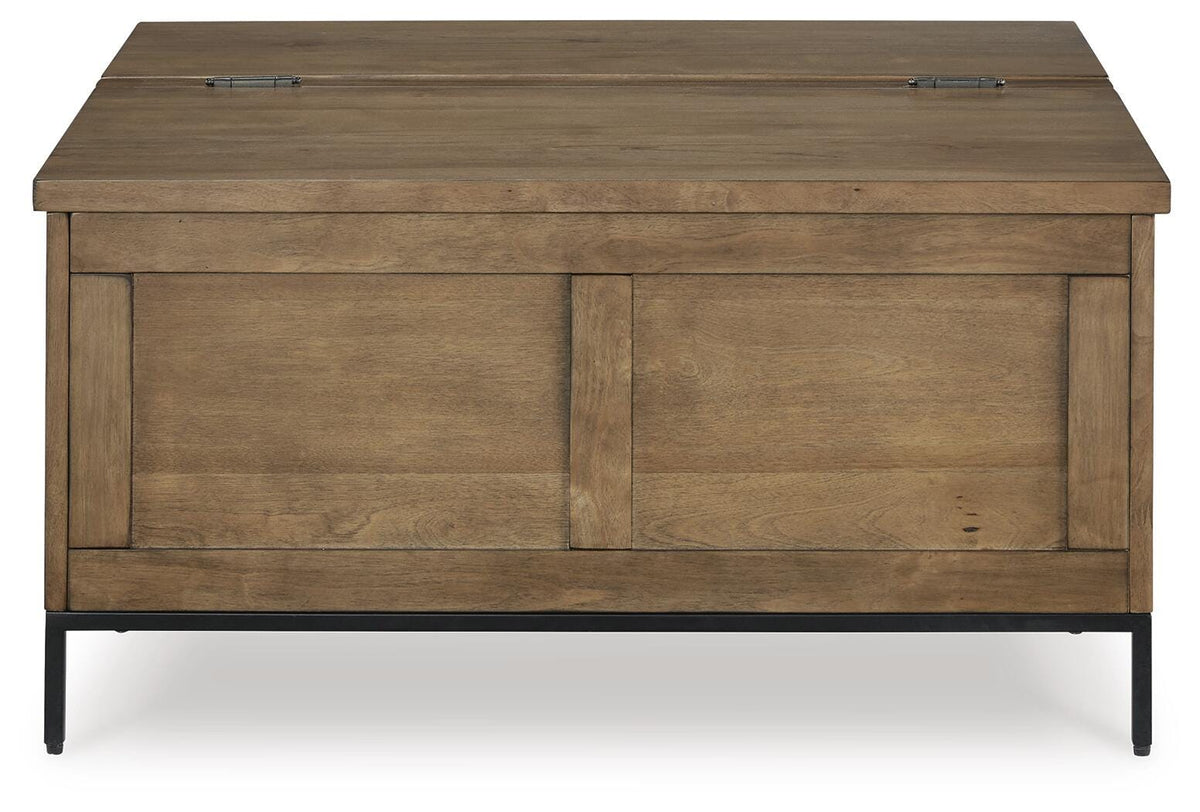 Torlanta Lift-Top Coffee Table in Brown, front view