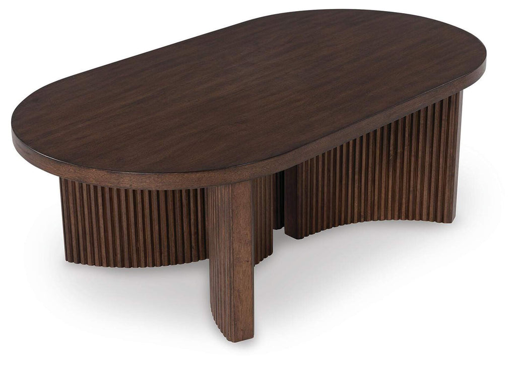 Korestone Coffee Table with 1 End Table angled view