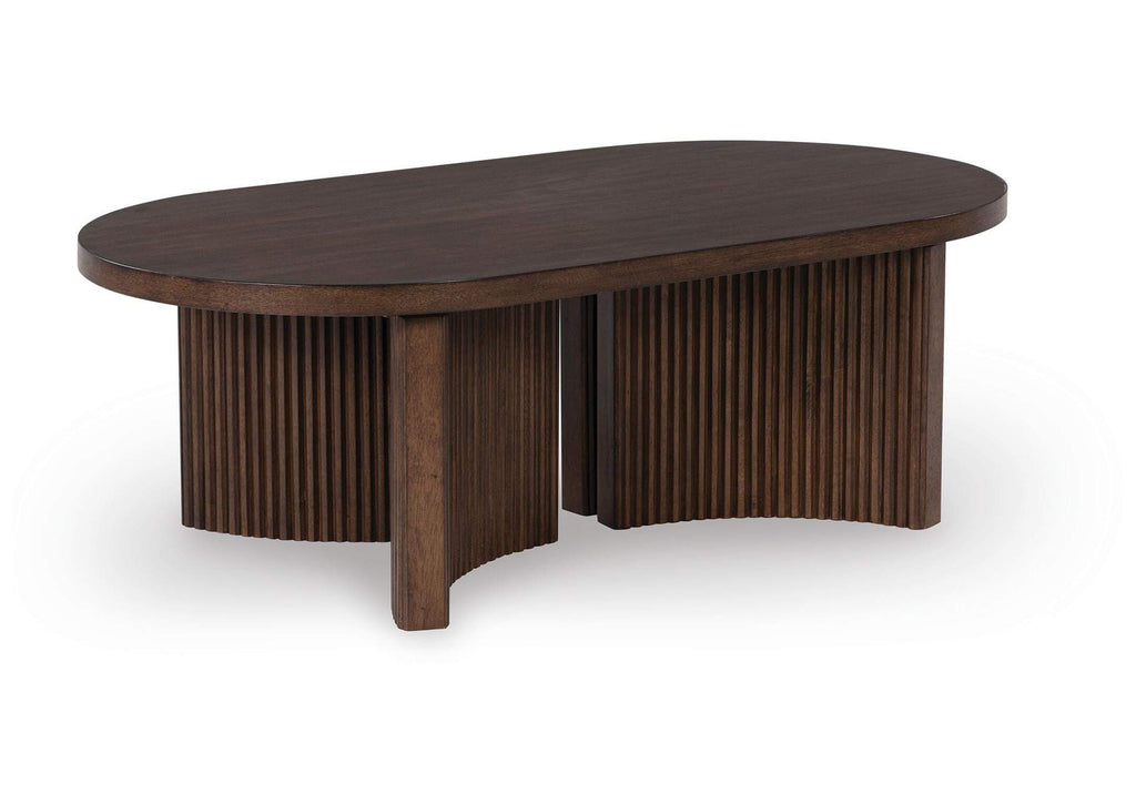 Korestone Coffee Table with 1 End Table angled view